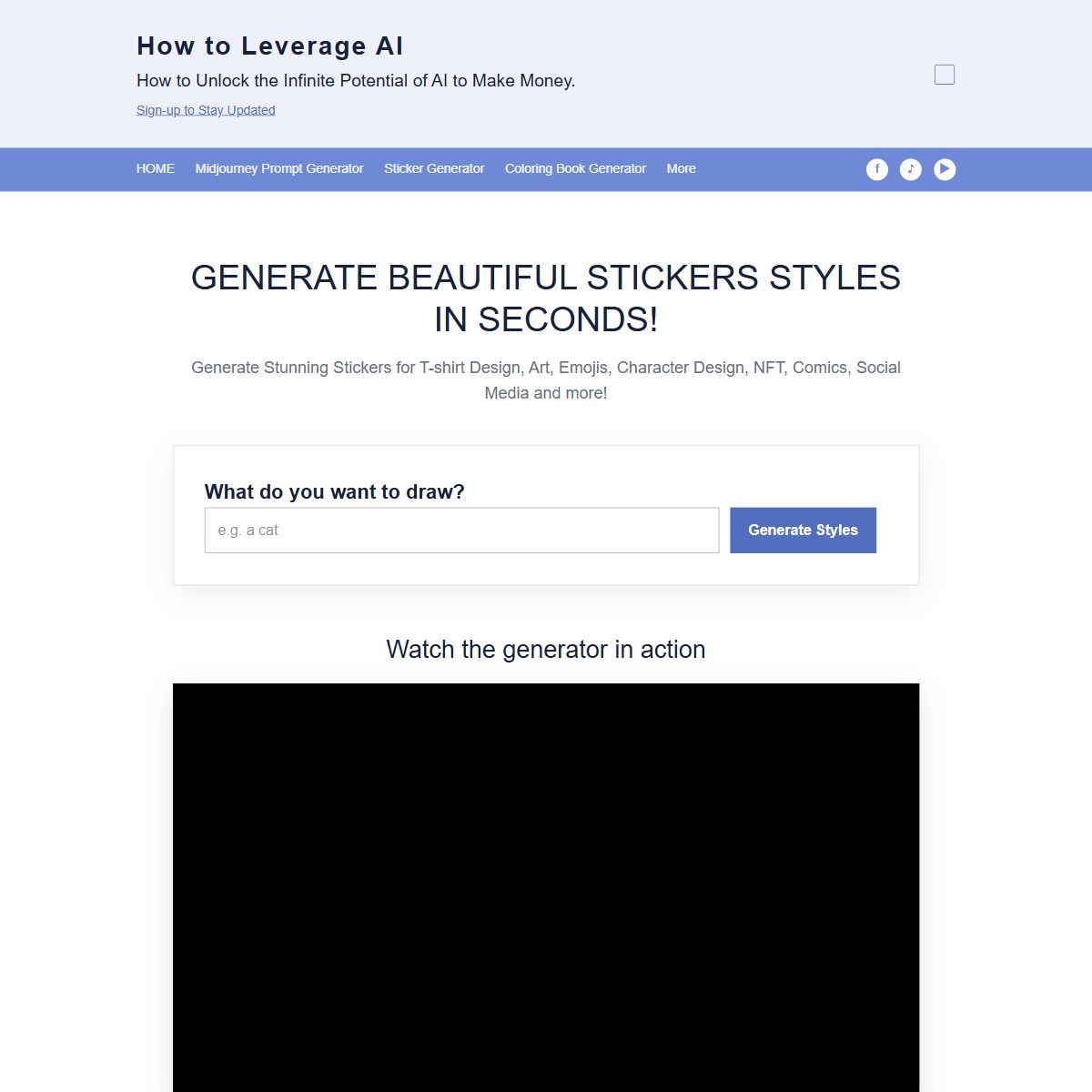 Sticker Prompt Generator