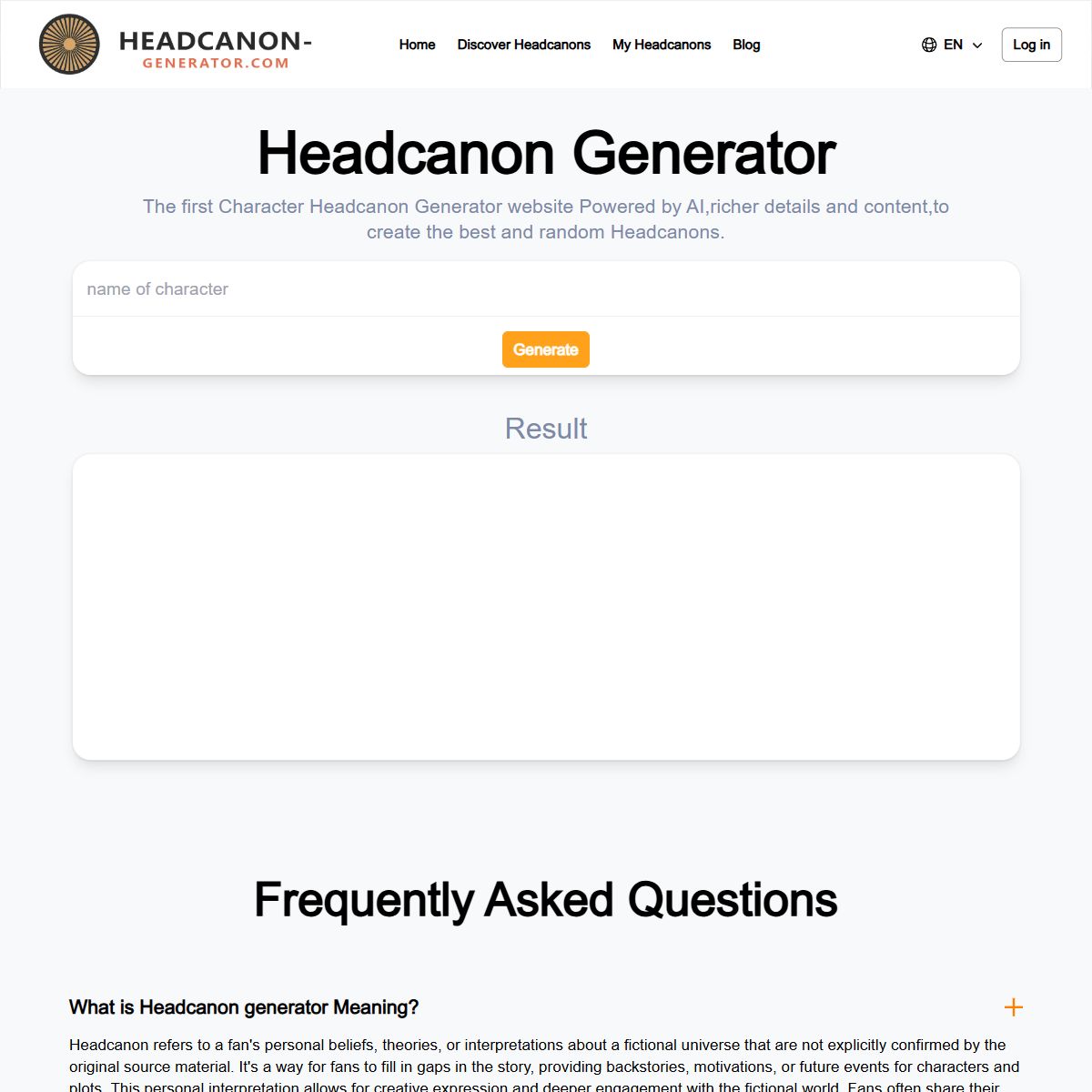 Headcanon Generator